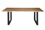 GINER Y COLOMER Mesa de comedor de madera de acacia y patas de metal